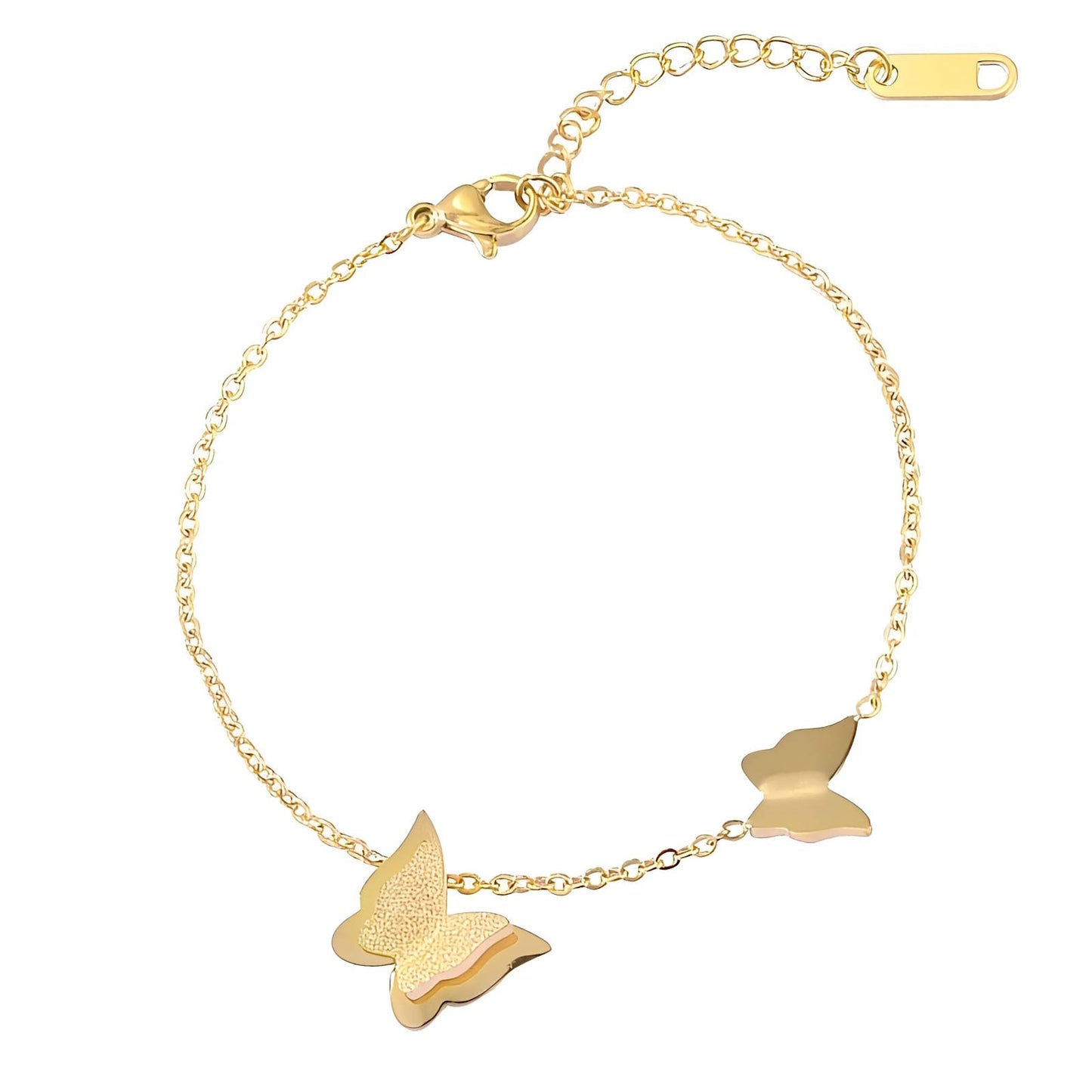 18K gold plated Stainless steel  Butterflies bracelet, Mashalla