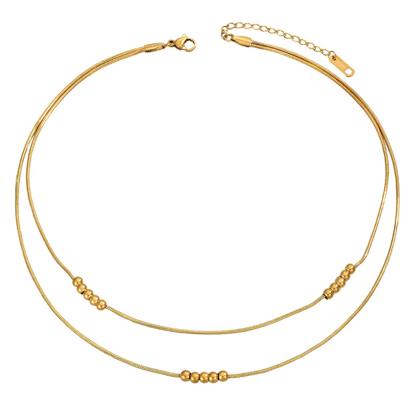 18K gold plated Stainless steel necklace, Mashalla