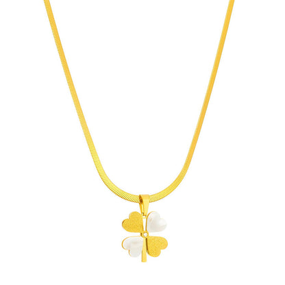 18K gold plated Stainless steel necklace, Mashalla