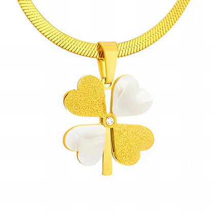 18K gold plated Stainless steel necklace, Mashalla