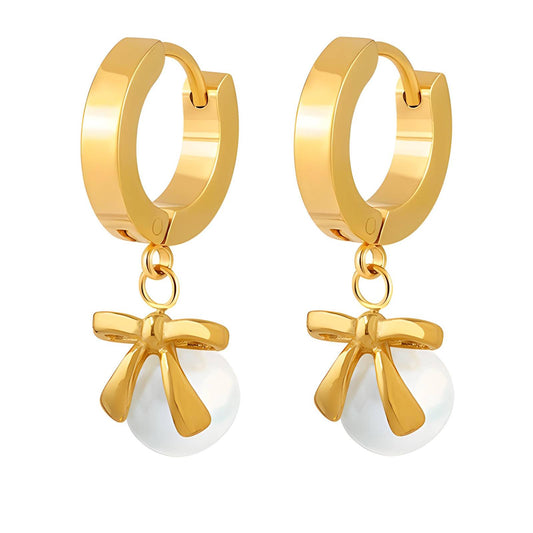 18K gold plated Stainless steel earrings, Mashalla