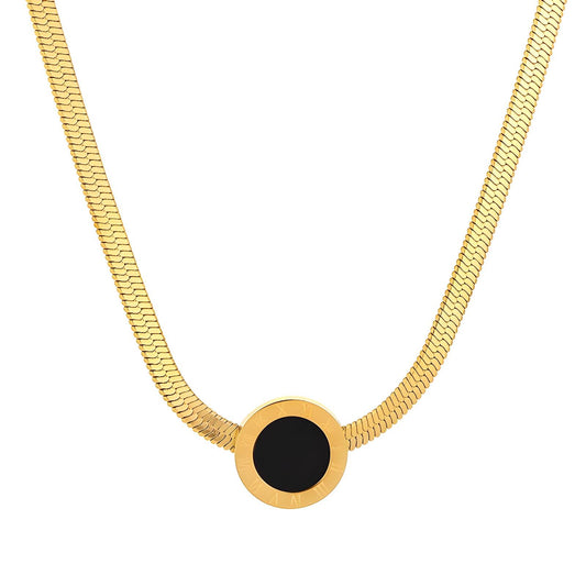 18K gold plated Stainless steel necklace, Mashalla