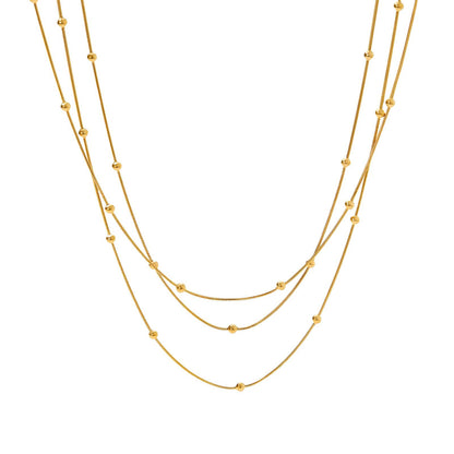 18K gold plated Stainless steel necklace, Mashalla