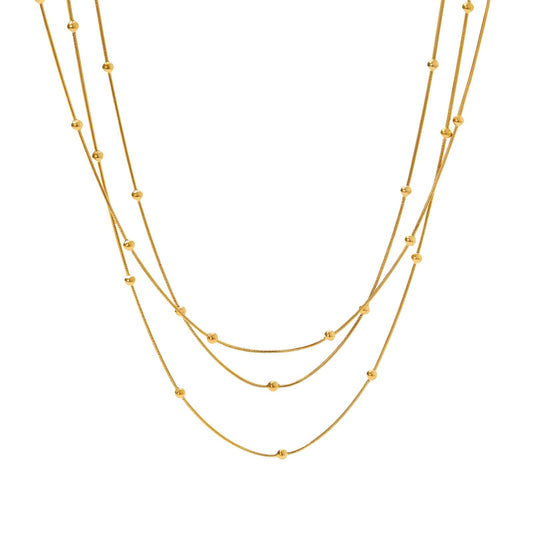 18K gold plated Stainless steel necklace, Mashalla