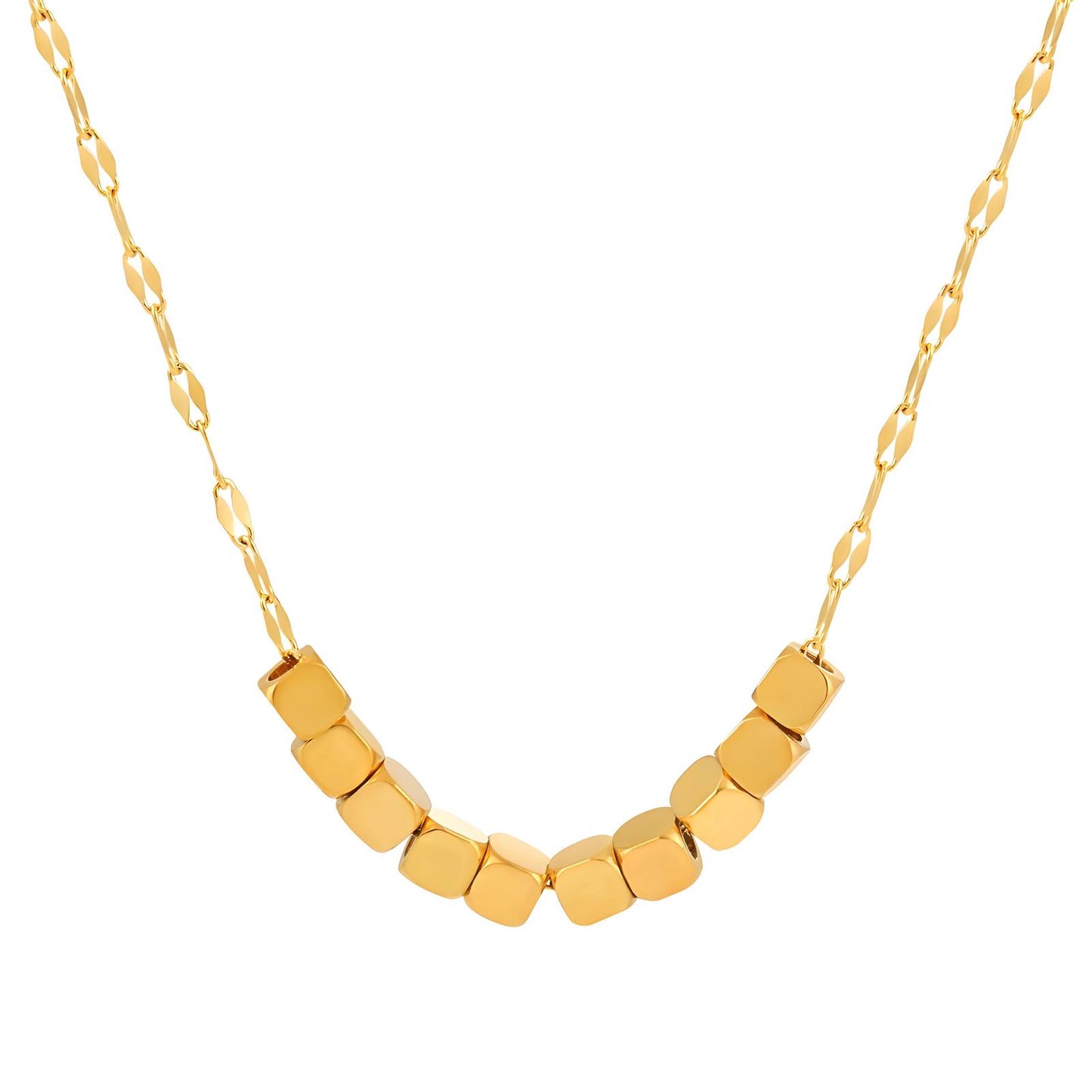 18K gold plated Stainless steel necklace, Mashalla