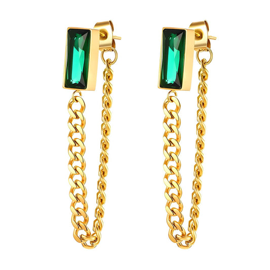 18K gold plated Stainless steel earrings, Mashalla