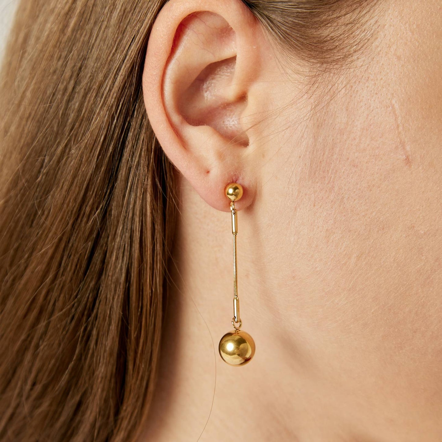 18K gold plated Stainless steel earrings, Mashalla