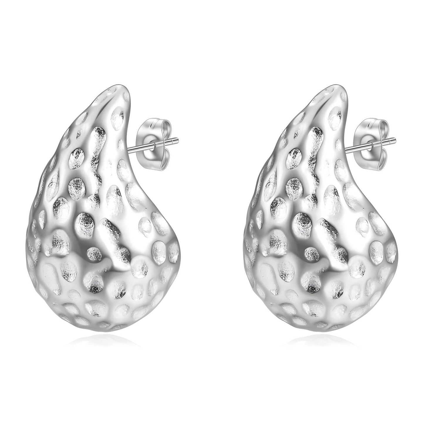 Stainless steel  Teardrops earrings, Mashalla