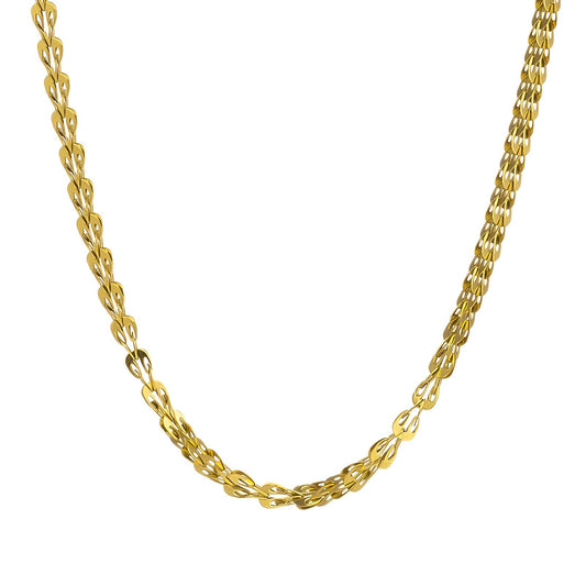 18K gold plated Stainless steel necklace, Mashalla