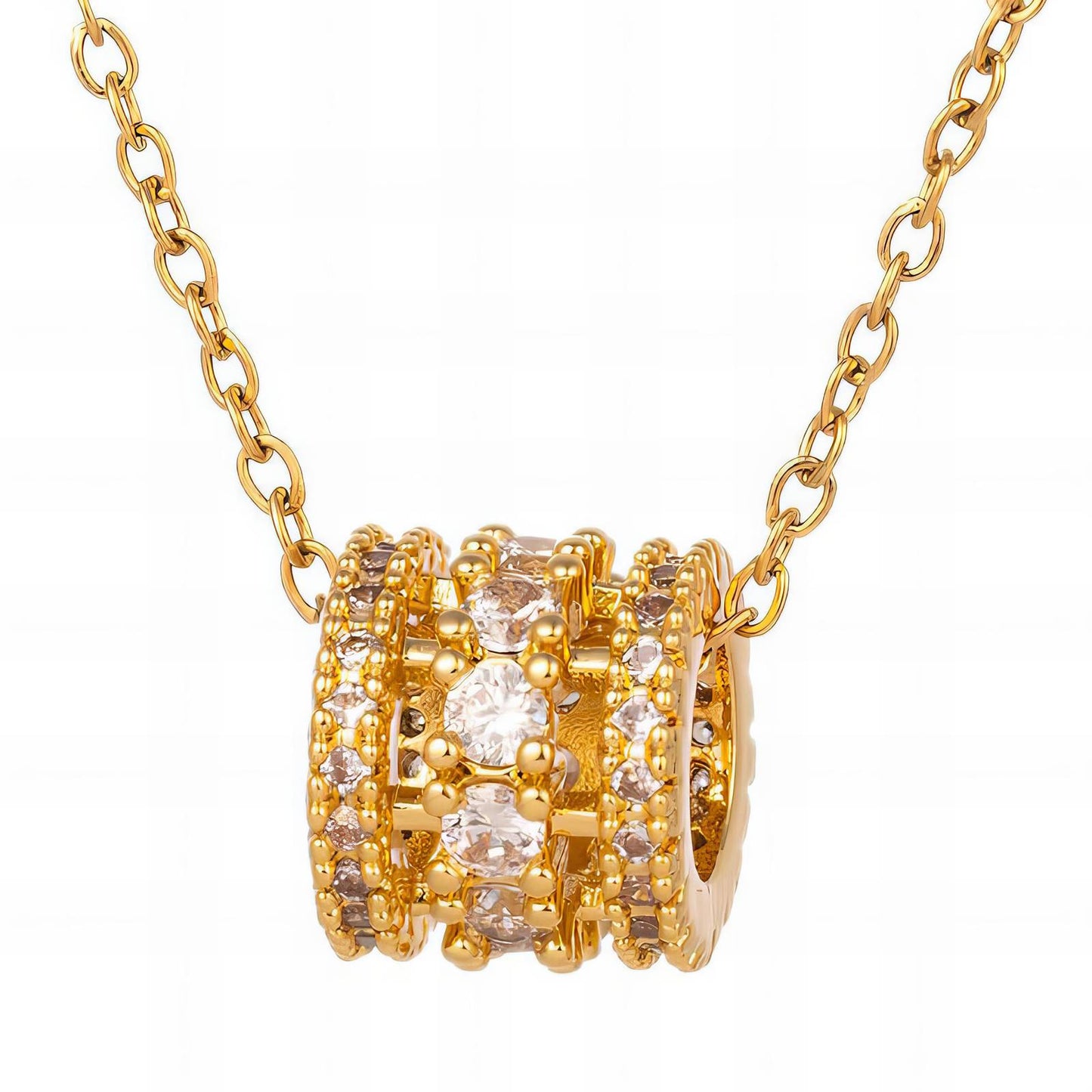 18K gold plated Stainless steel necklace, Mashalla