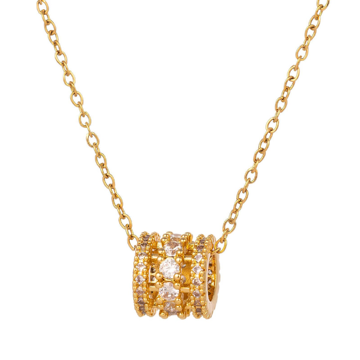 18K gold plated Stainless steel necklace, Mashalla