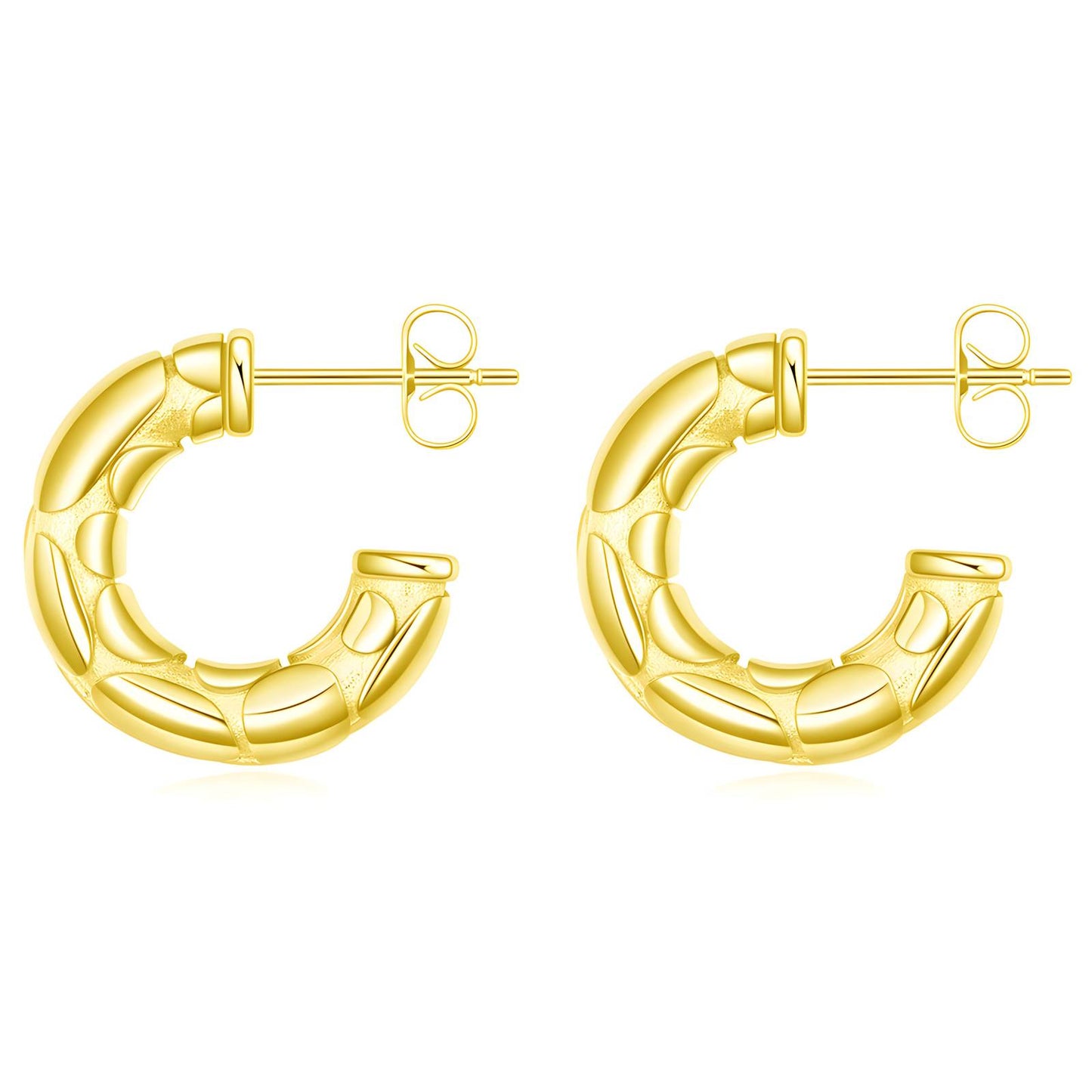 18K gold plated Stainless steel earrings, Mashalla