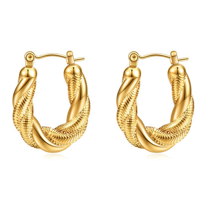 18K gold plated Stainless steel earrings, Mashalla