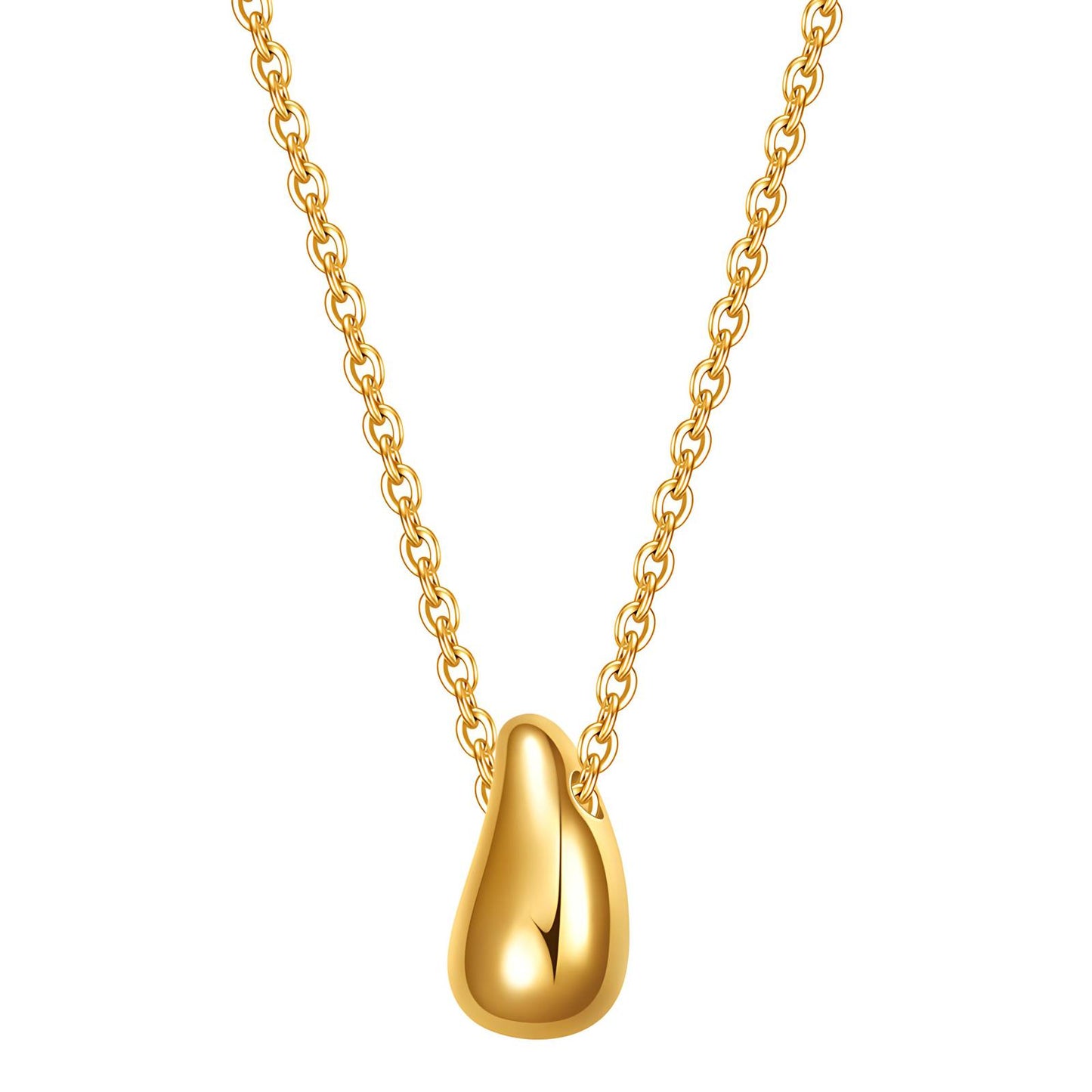 18K gold plated Stainless steel necklace, Mashalla