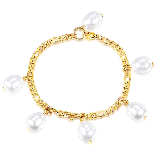 18K gold plated Stainless steel bracelet, Mashalla