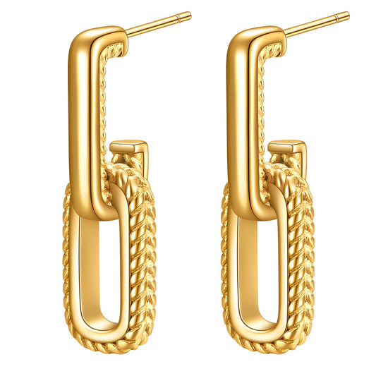 18K gold plated Stainless steel earrings, Mashalla