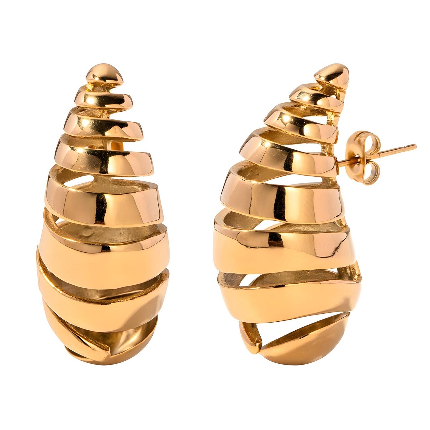 18K gold plated Stainless steel  Teardrops earrings, Mashalla