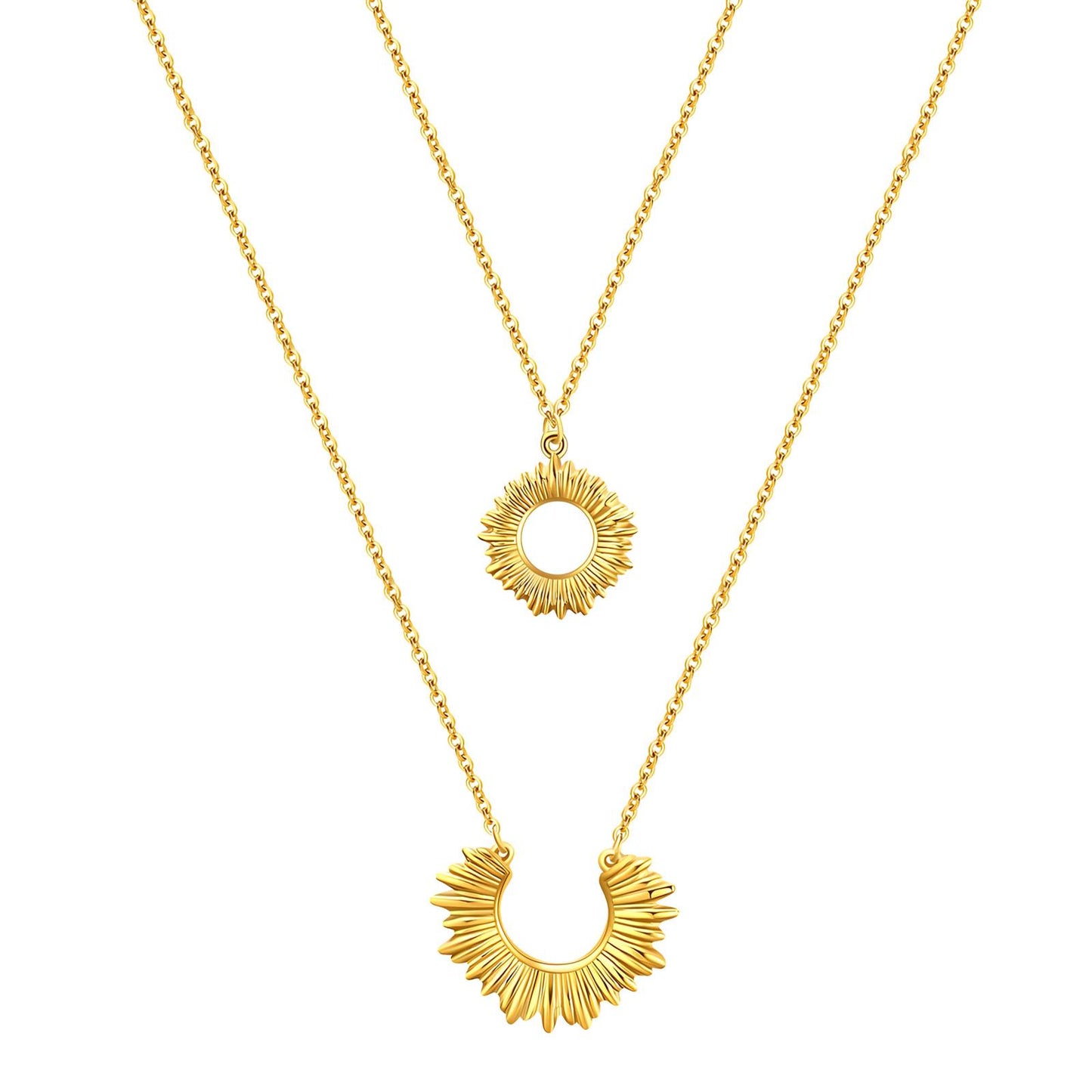 18K gold plated Stainless steel necklace, Mashalla