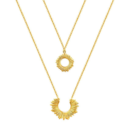 18K gold plated Stainless steel necklace, Mashalla