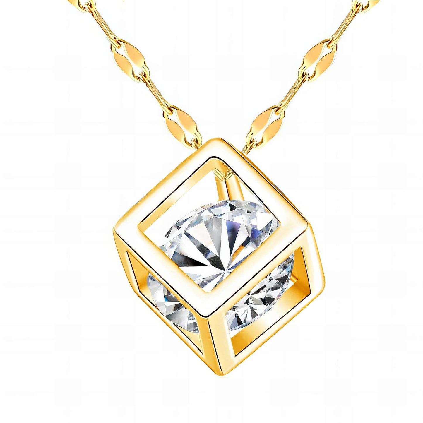 18K gold plated Stainless steel necklace, Mashalla