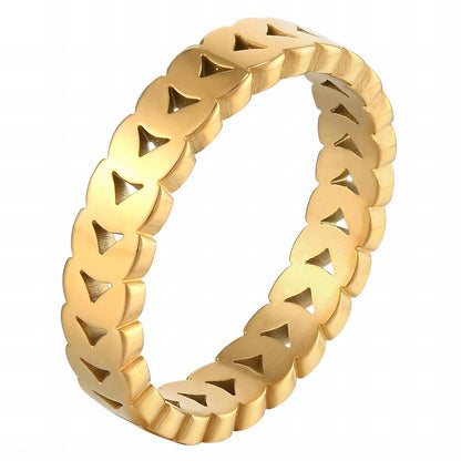 18K gold plated Stainless steel finger ring, Mashalla