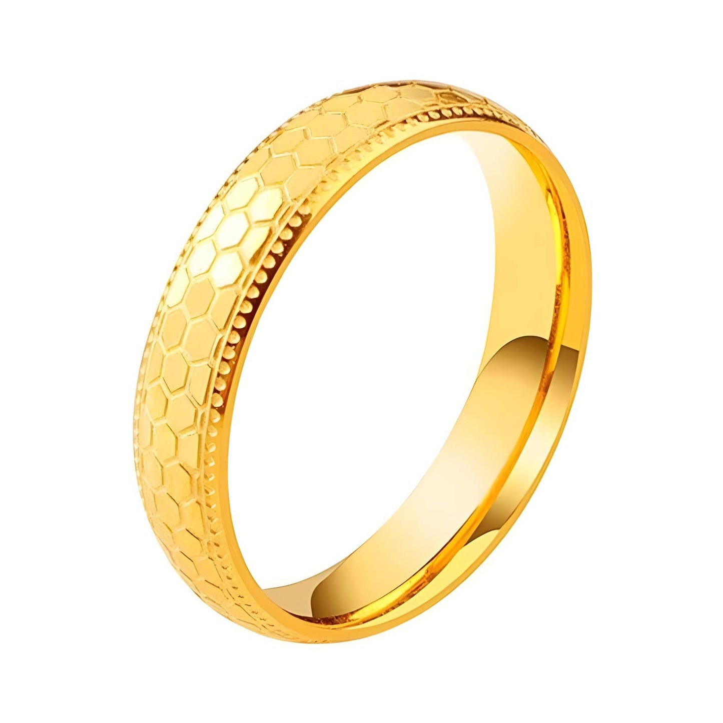 18K gold plated Stainless steel finger ring, Mashalla