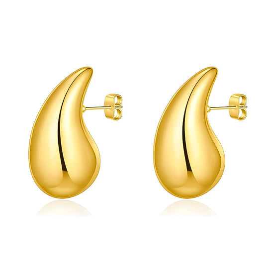 18K gold plated Stainless steel  Teardrops earrings, Mashalla