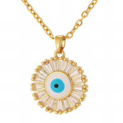 18K gold plated Stainless steel  Evil Eye necklace, Mashalla