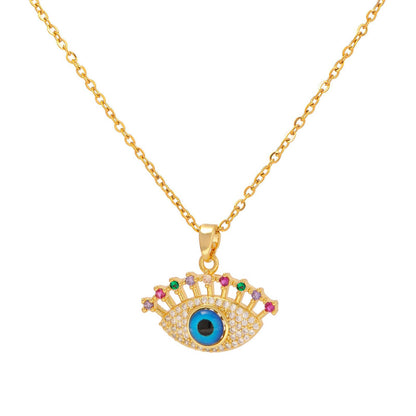 18K gold plated Stainless steel  Evil Eye necklace, Mashalla