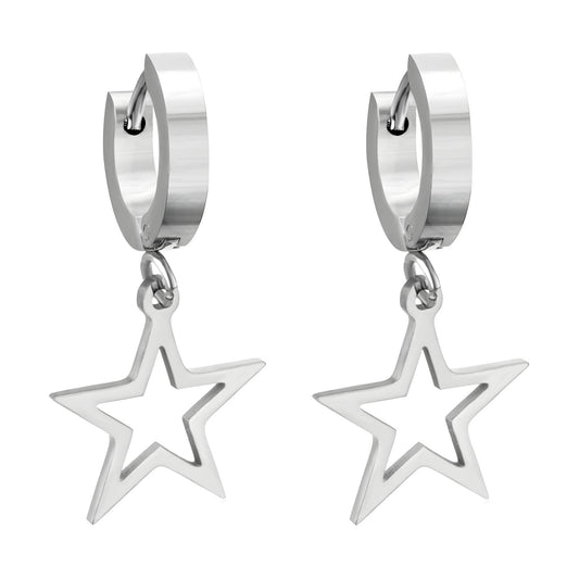 Stainless steel  Star earrings, Mashalla