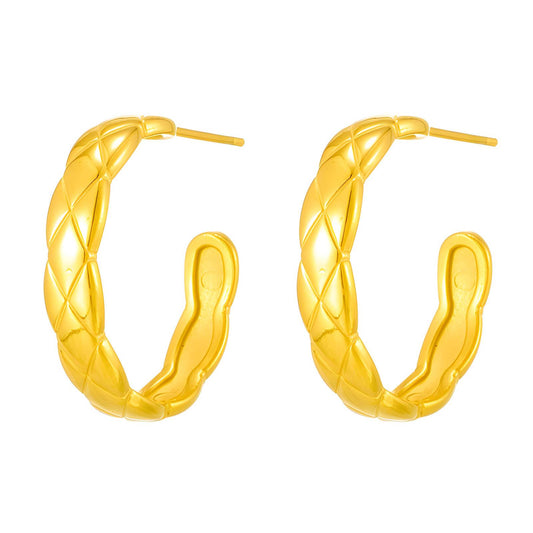 18K gold plated Stainless steel earrings, Mashalla