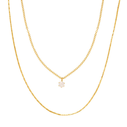 18K gold plated Stainless steel necklace, Mashalla