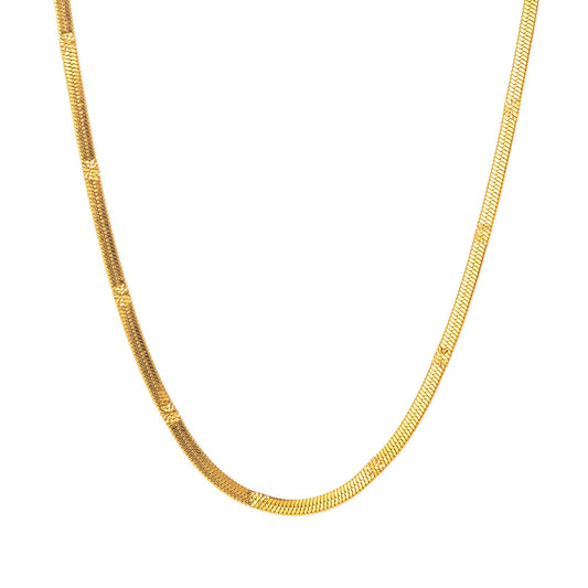 18K gold plated Stainless steel necklace, Mashalla