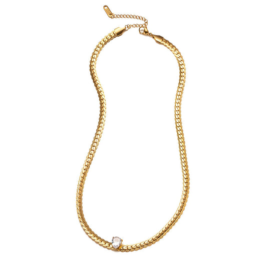 18K gold plated Stainless steel necklace, Mashalla