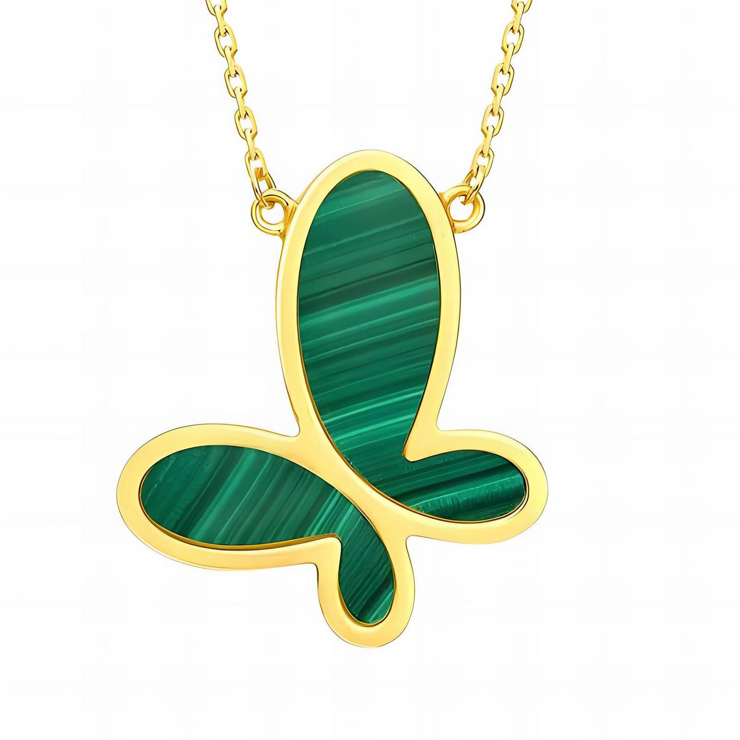 18K gold plated Stainless steel  Butterfly necklace, Mashalla