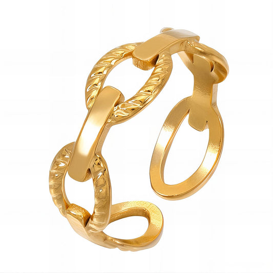 18K gold plated Stainless steel finger ring, Mashalla