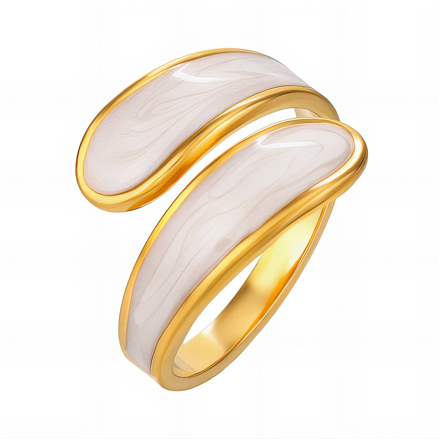 18K gold plated Stainless steel finger ring, Mashalla