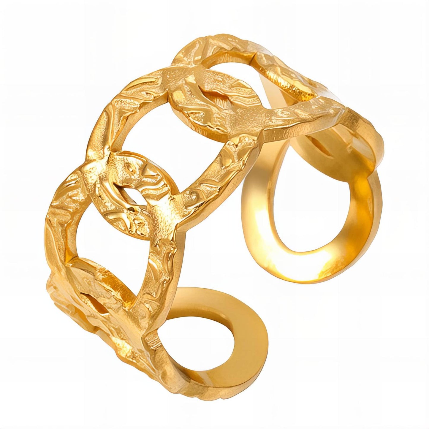 18K gold plated Stainless steel finger ring, Mashalla