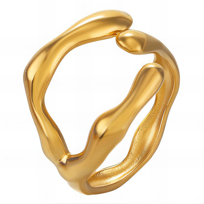 18K gold plated Stainless steel finger ring, Mashalla