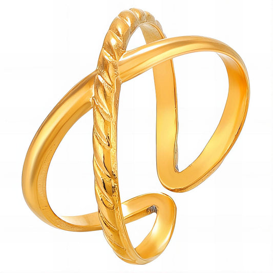 18K gold plated Stainless steel finger ring, Mashalla