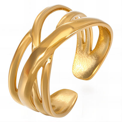 18K gold plated Stainless steel finger ring, Mashalla