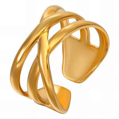 18K gold plated Stainless steel finger ring, Mashalla