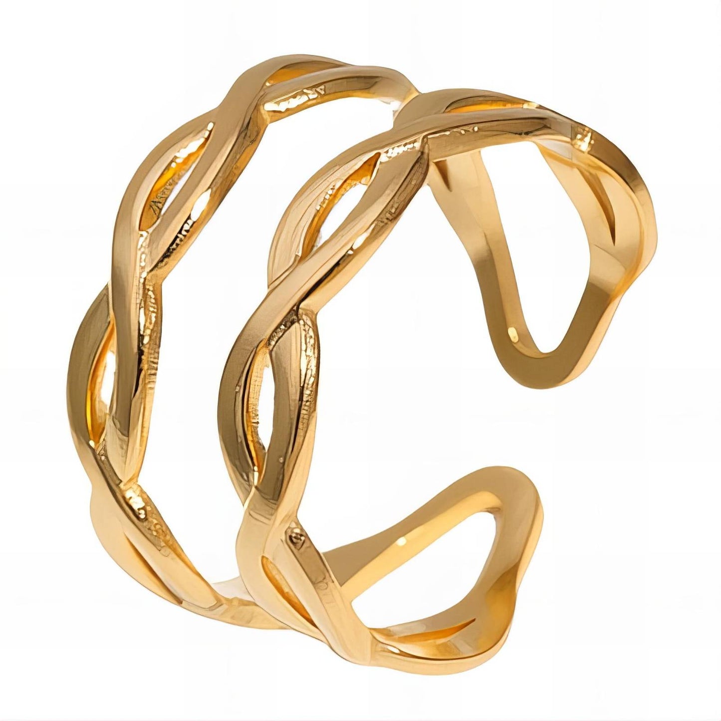 18K gold plated Stainless steel finger ring, Mashalla