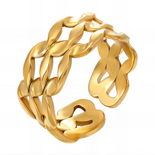 18K gold plated Stainless steel finger ring, Mashalla