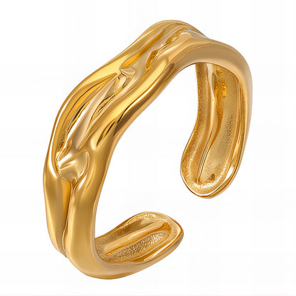 18K gold plated Stainless steel finger ring, Mashalla