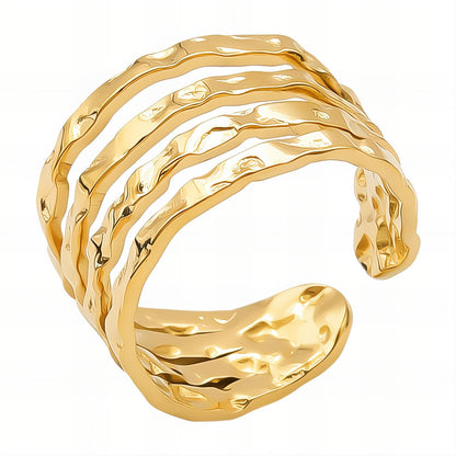 18K gold plated Stainless steel finger ring, Mashalla