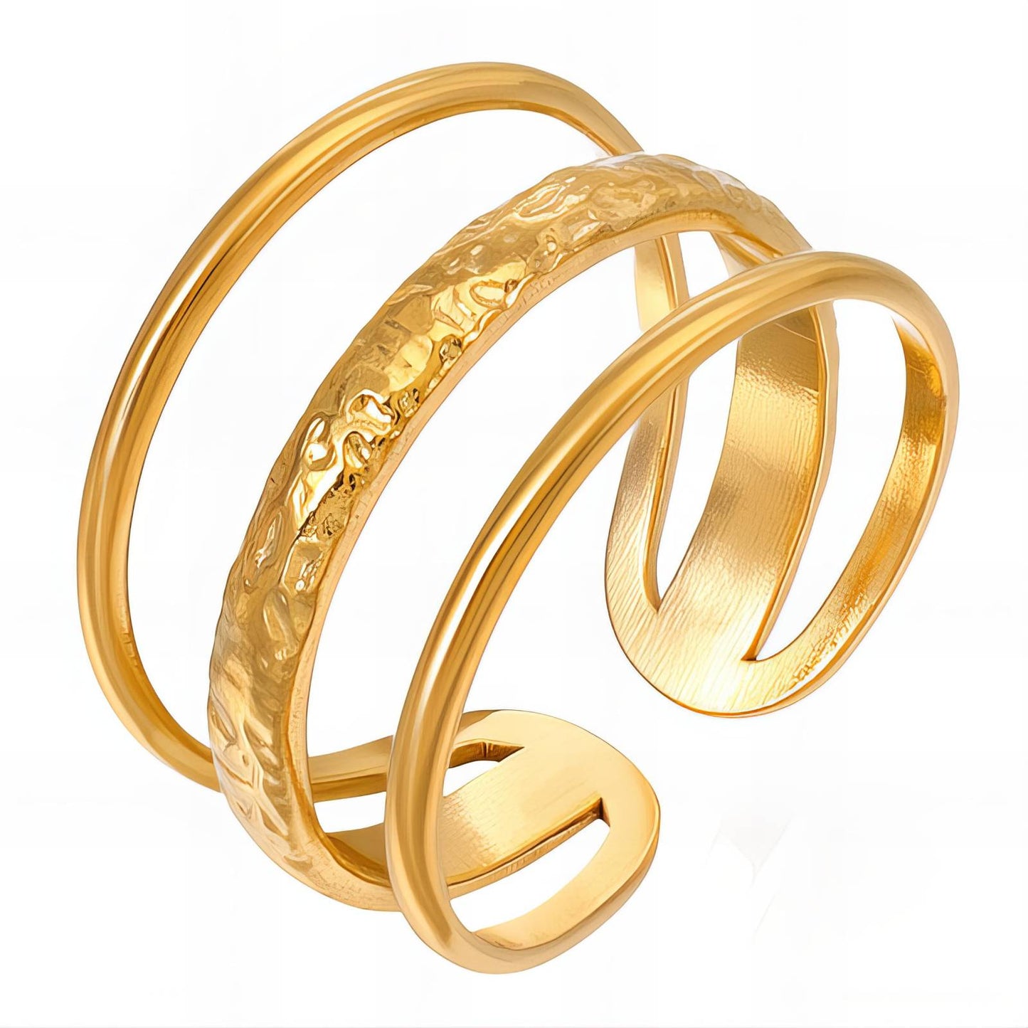 18K gold plated Stainless steel finger ring, Mashalla