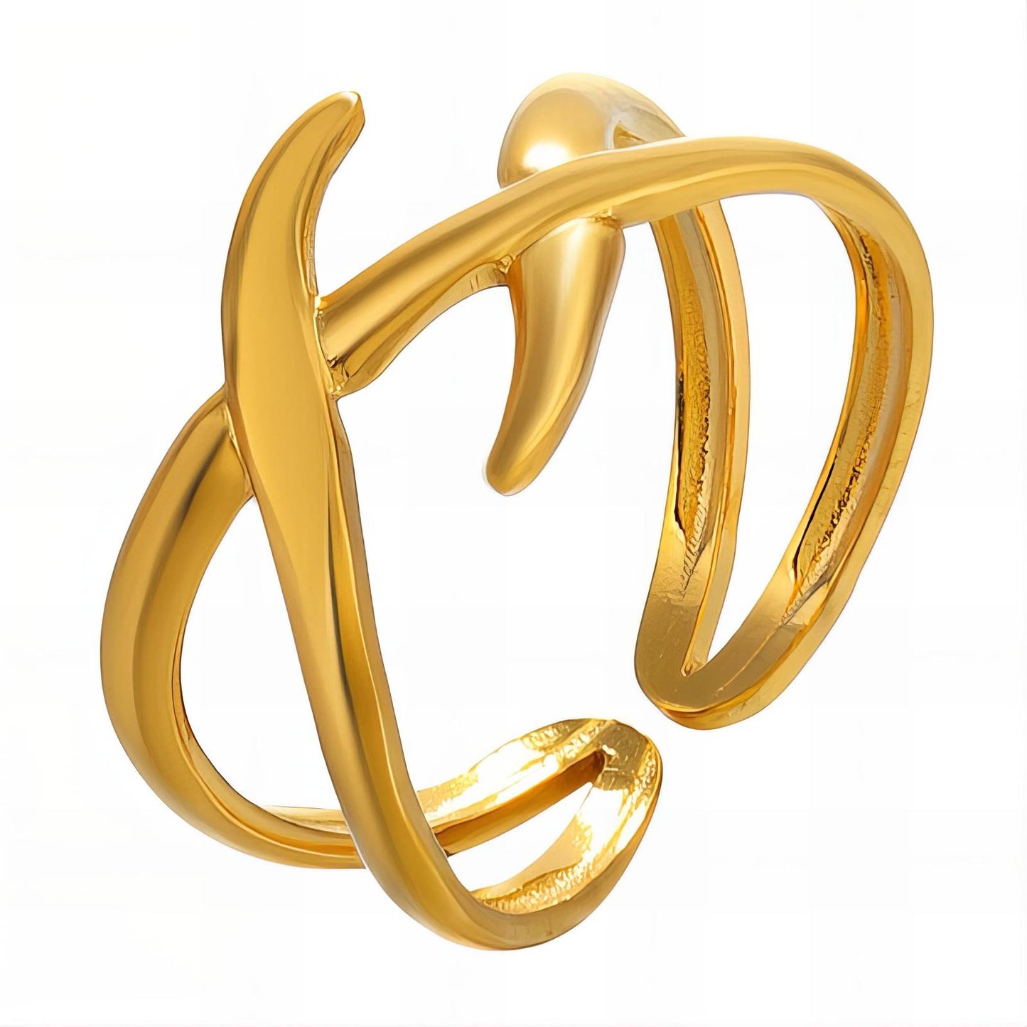 18K gold plated Stainless steel finger ring, Mashalla