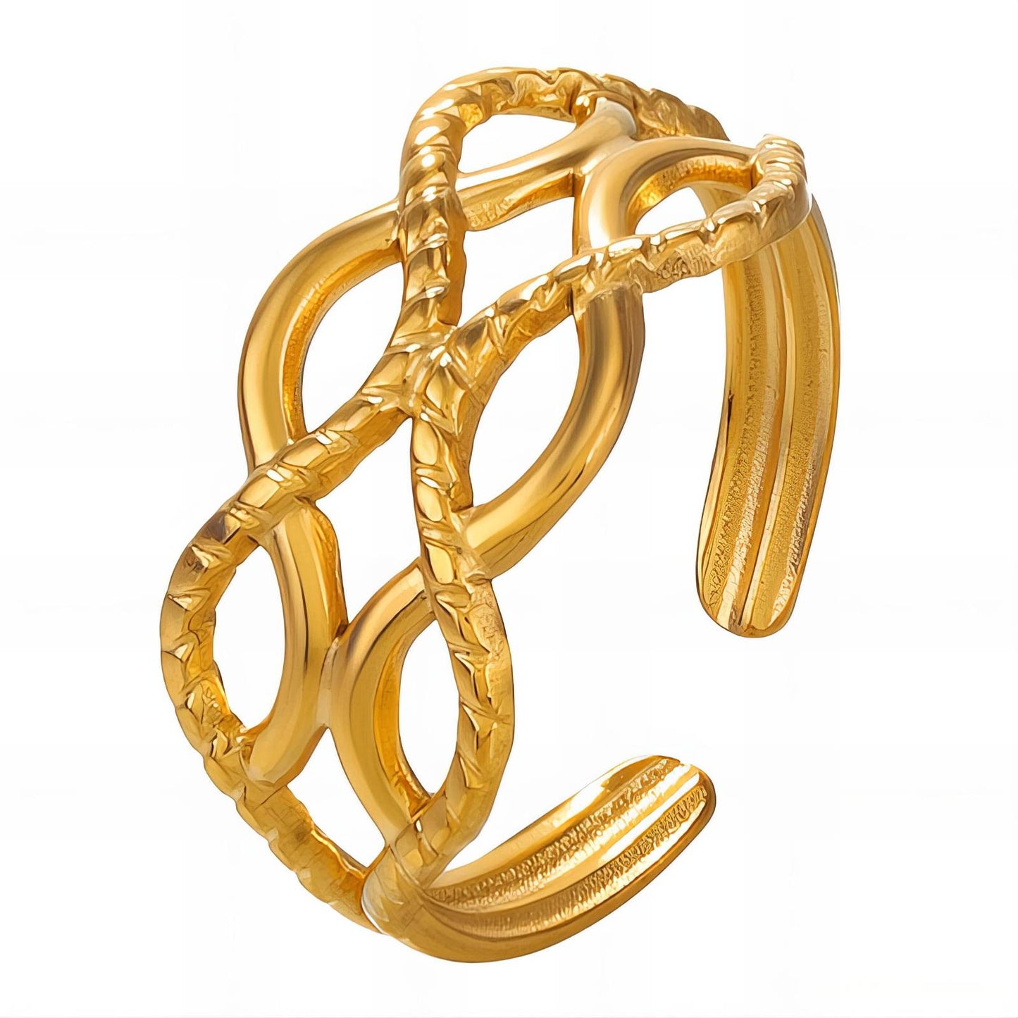 18K gold plated Stainless steel finger ring, Mashalla