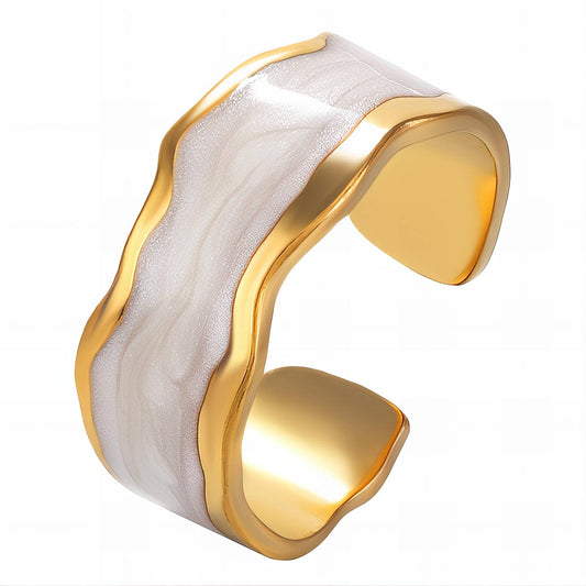 18K gold plated Stainless steel finger ring, Mashalla